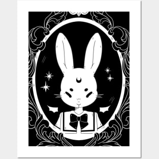 Bunny Victorian mirror art Posters and Art